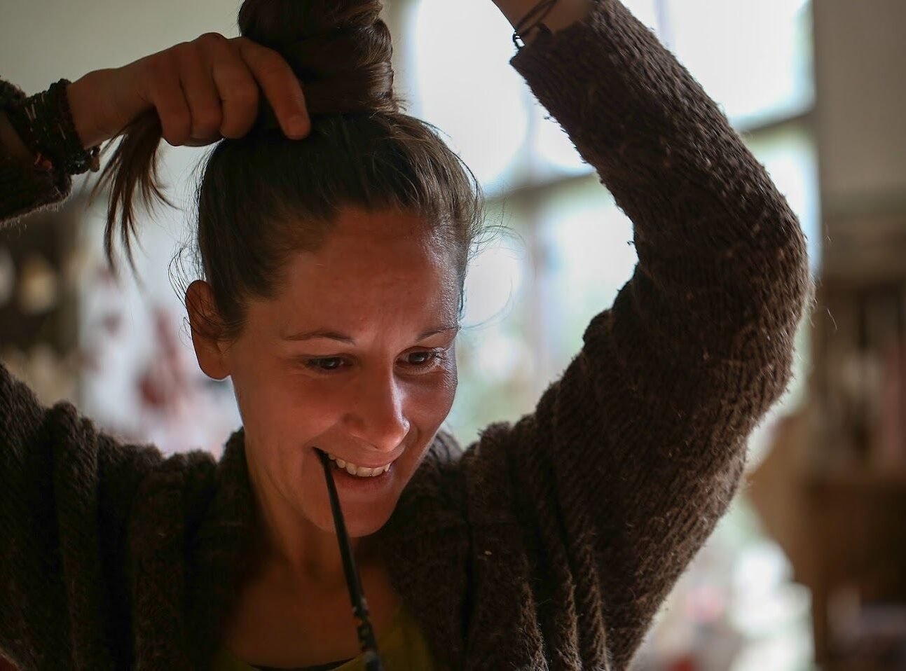 Laetitia Marchais dans son atelier