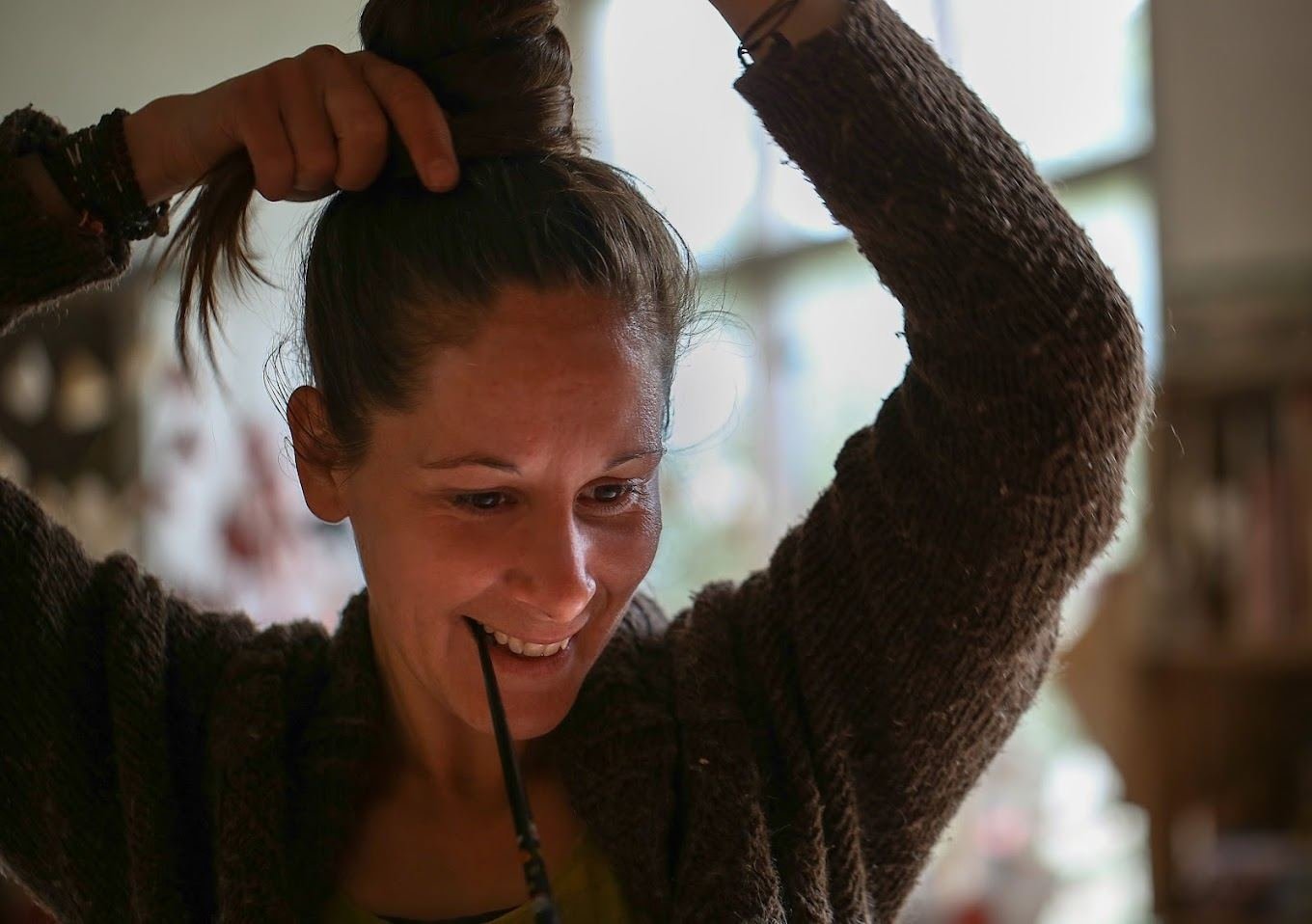 Laetitia Marchais dans son atelier